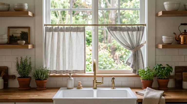 21 Perfect Above Sink Curtain Ideas That Instantly Upgrade Your Kitchen