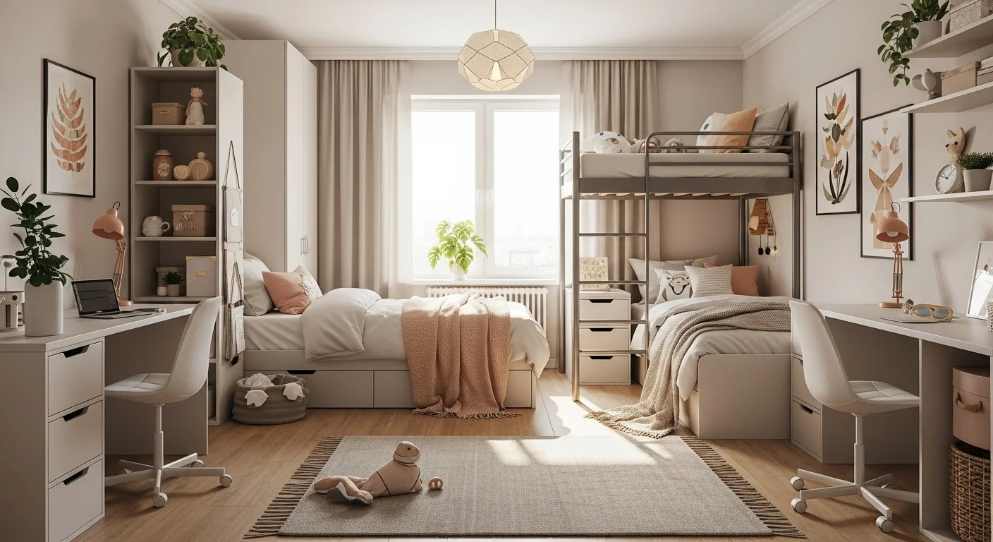 small shared bedroom