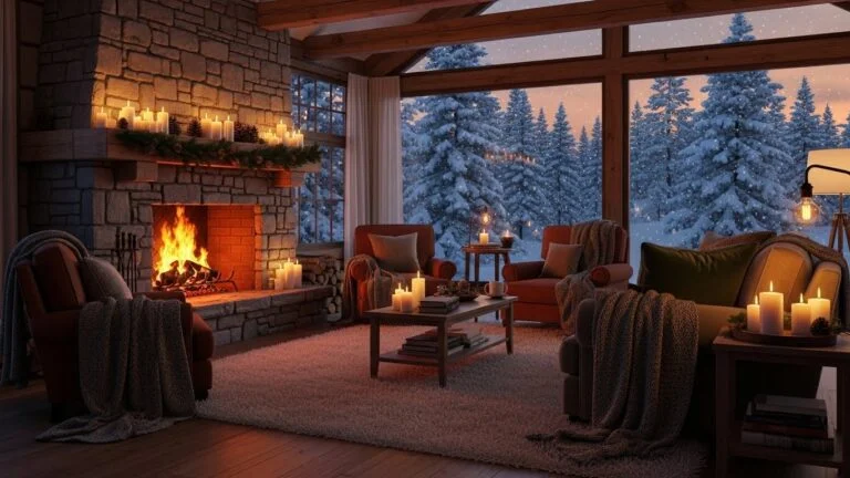 Cozy Winter Cabin Living Rooms I’d Happily Hide In All Season