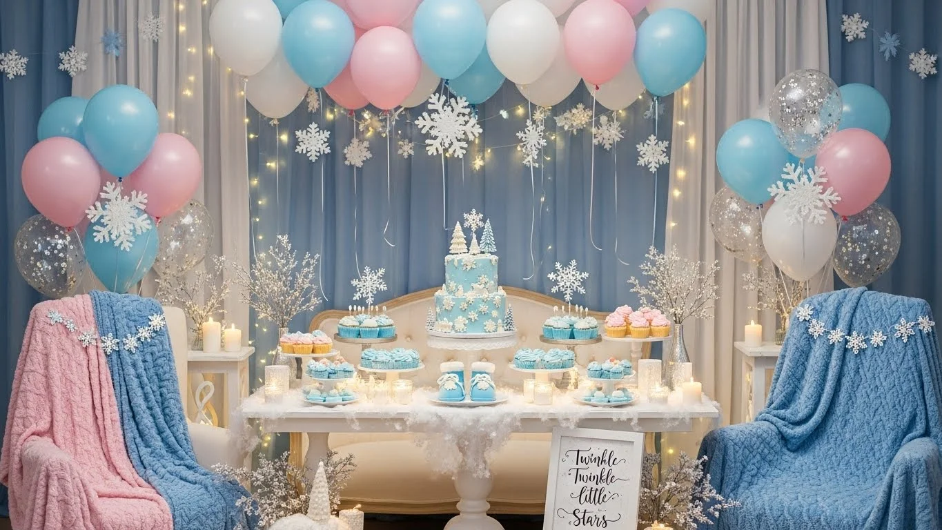 These Winter Twin Baby Shower Themes Make Me Want to Throw a Party for No Reason
