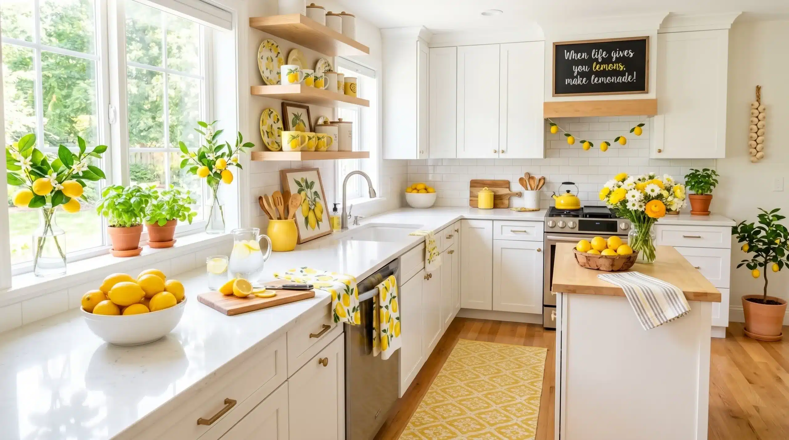 Cheerful Lemon Kitchen Decor Ideas